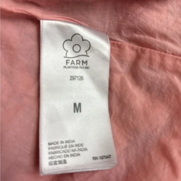 Farm Rio Macaw Flight Smocked Dress, Size Medium, Good Condition - Picture 7 of 8